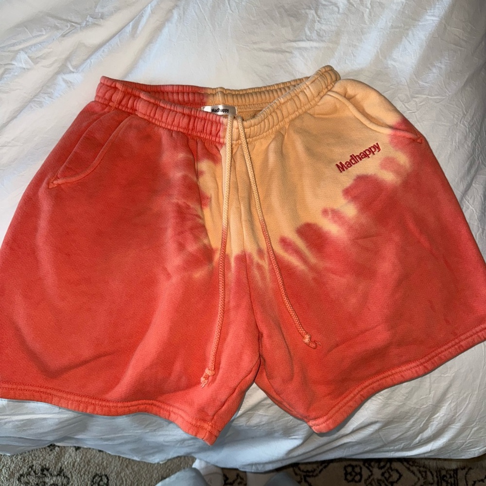 Madhappy Women's Athletic Shorts - Red and Orange